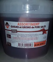 Queues et groins de porc salés