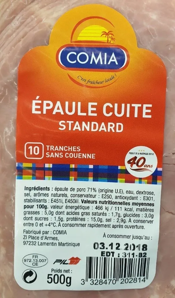 Épaule cuite standard