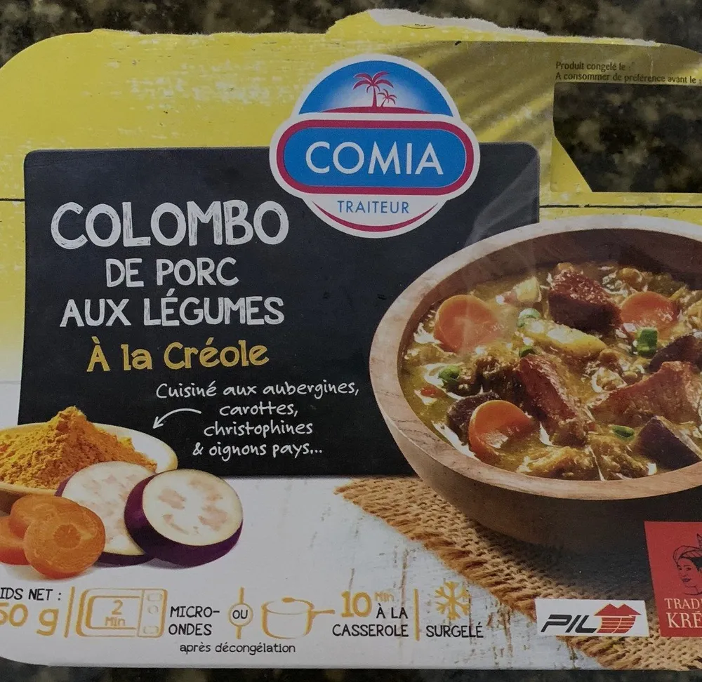 Colombo de porc aux legumes a la creole
