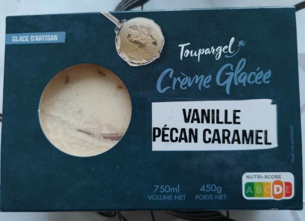 Crème glacée vanille pécan caramel