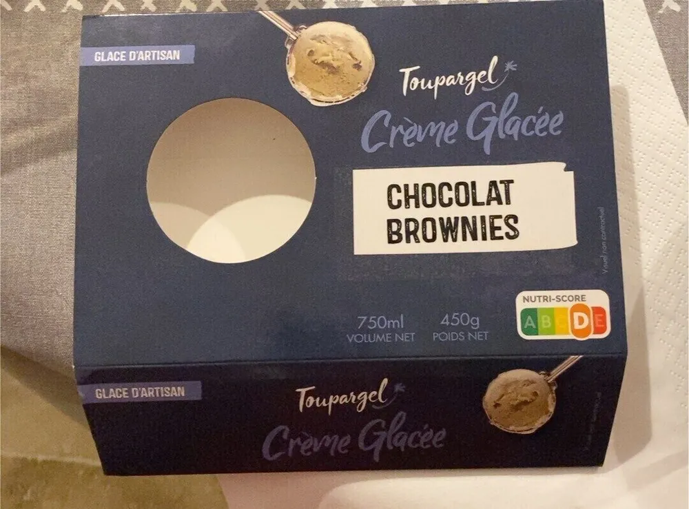 crème glacée chocolat brownies