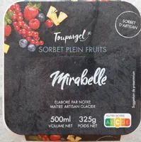 Sorbet plein fruits mirabelle