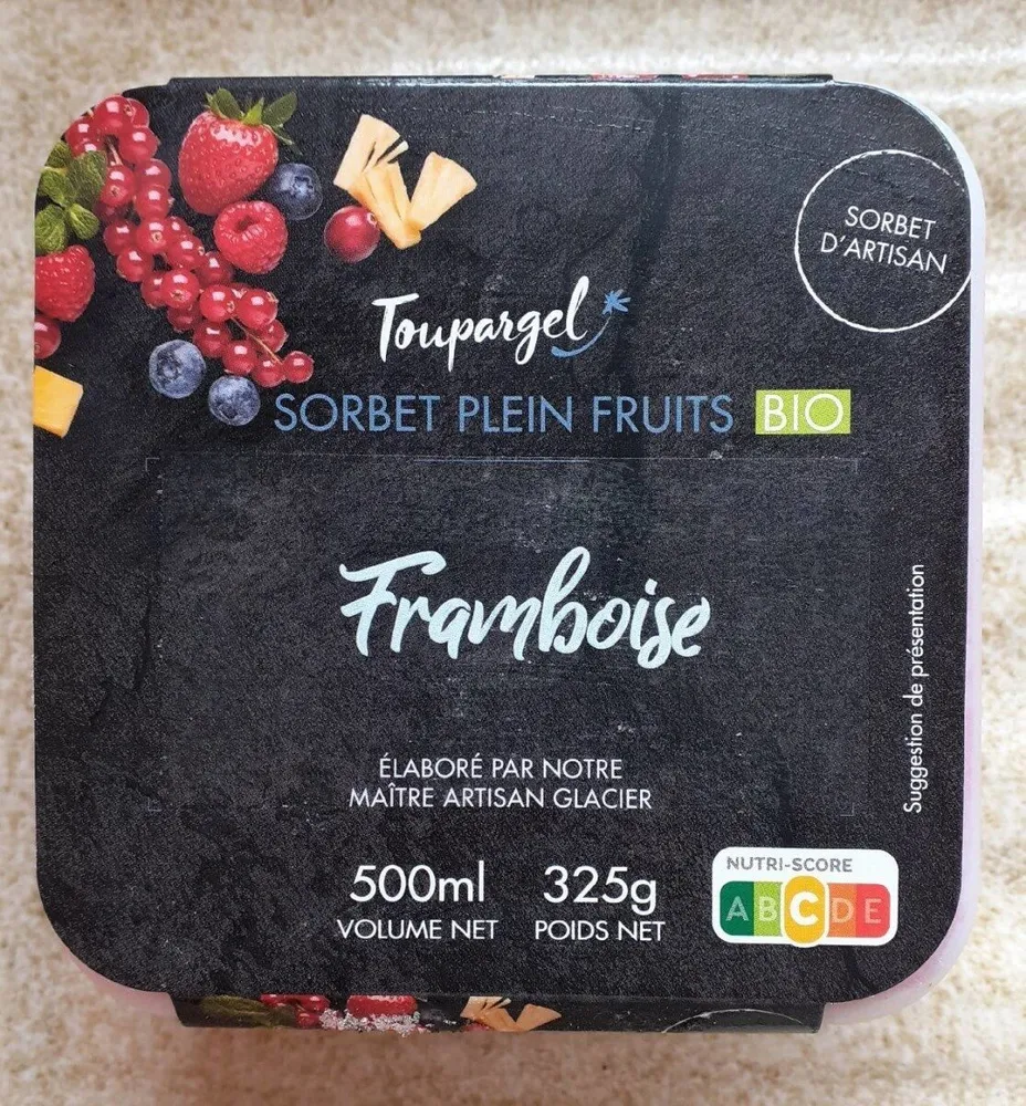 Sorbet plein fruits framboise