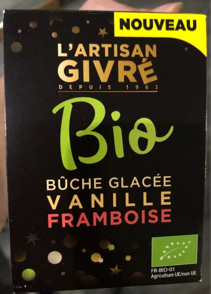 Buche glacée vanille framboise