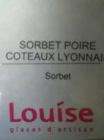 Sorbet poire coteaux lyonnais