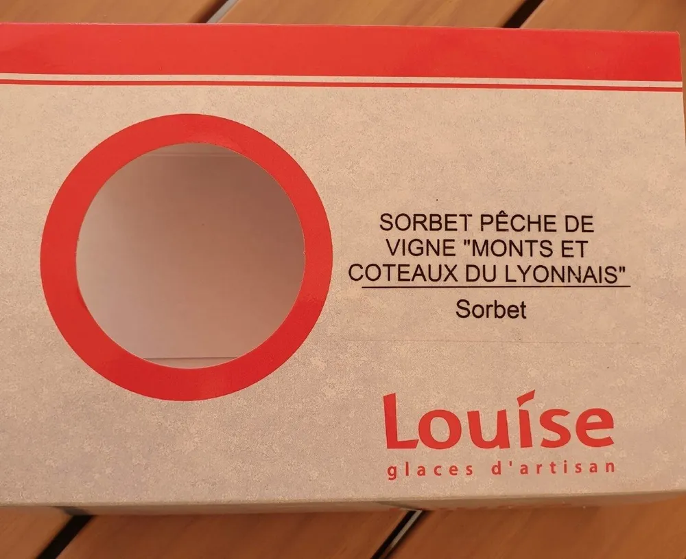 Sorbet pêche de vigne "monts et coteaux du lyonnais"