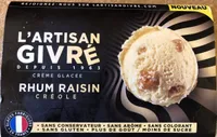 Creme glacee rhum raisin