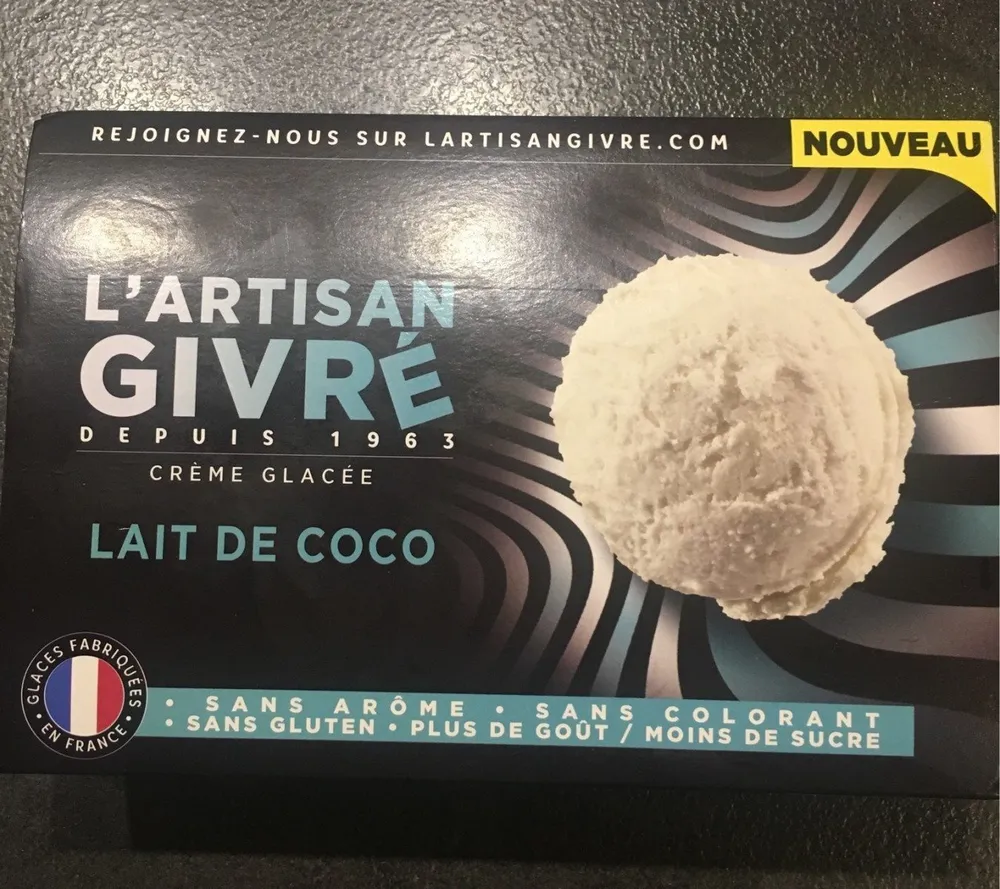 Crème Glacée Lait de coco