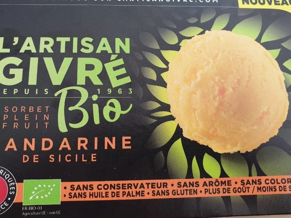 Sorbet mandarine bio