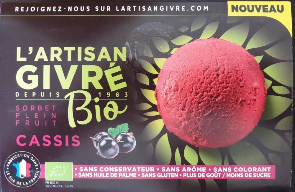 Sorbet cassis bio