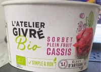 Sorbet plein fruit cassis