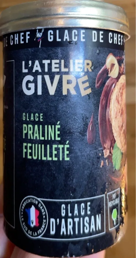 Glace praliné feuilleté