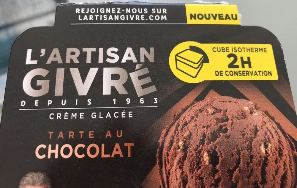 Creme glacée tarte au chocolat