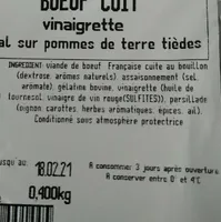 Boeuf cuit vinaigrette