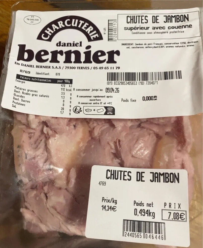 CHUTES DE JAMBON supérieur avec couenne
