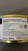 Noix de St Jacques au naturel