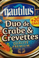 Duo de crabe et crevettes
