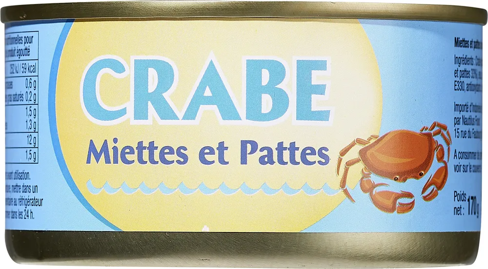 Crabe Miettes & Pattes (121 g)