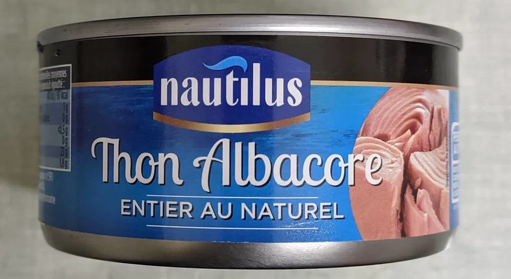 Thon Albacore entier au naturel