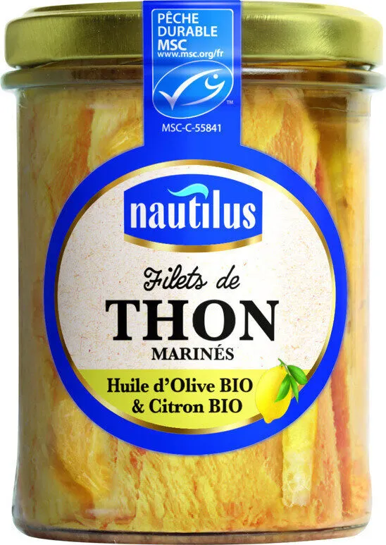 FILETS DE THON MSC HUILE D'OLIVE CITRON BIO