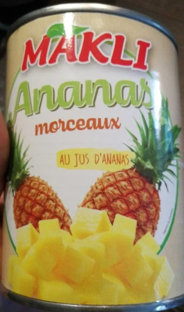 Ananas en morceaux au jus d'ananas