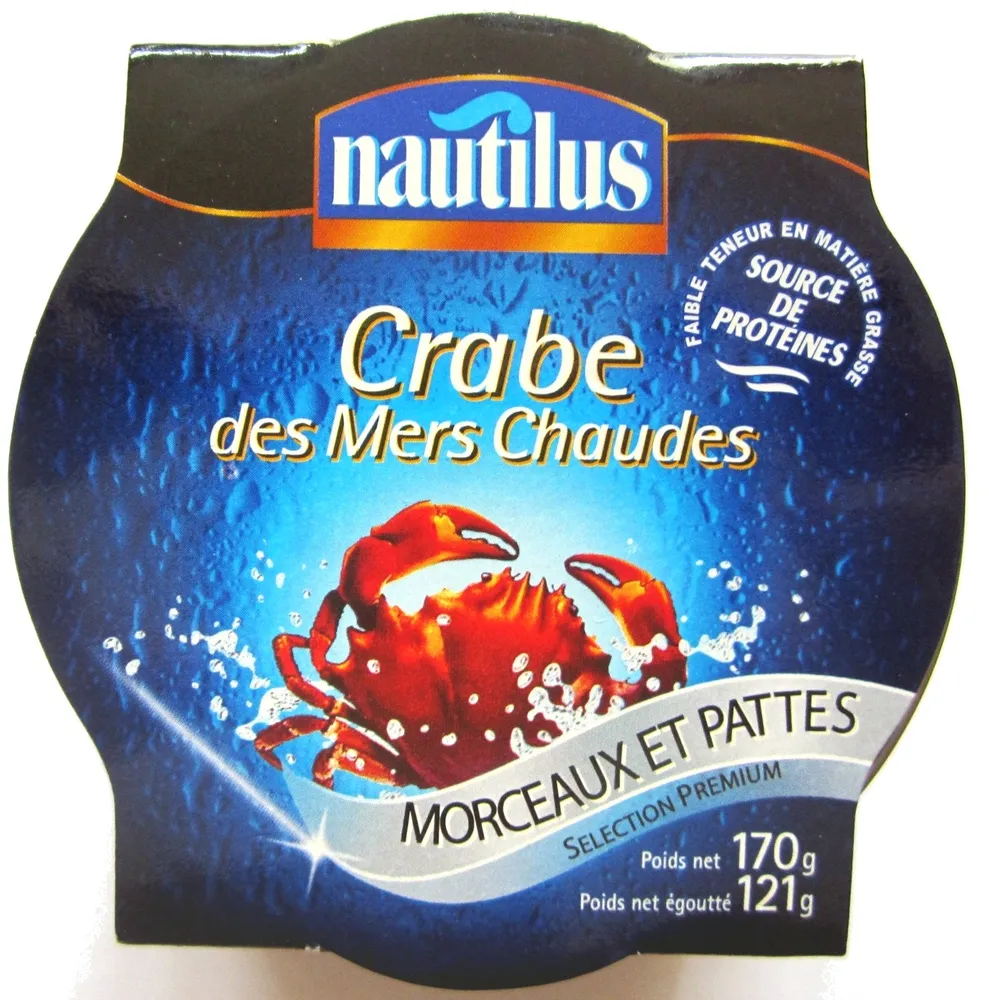 Crabe des mers chaudes - Morceaux et pattes