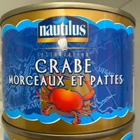 Crabe morceaux et pattes
