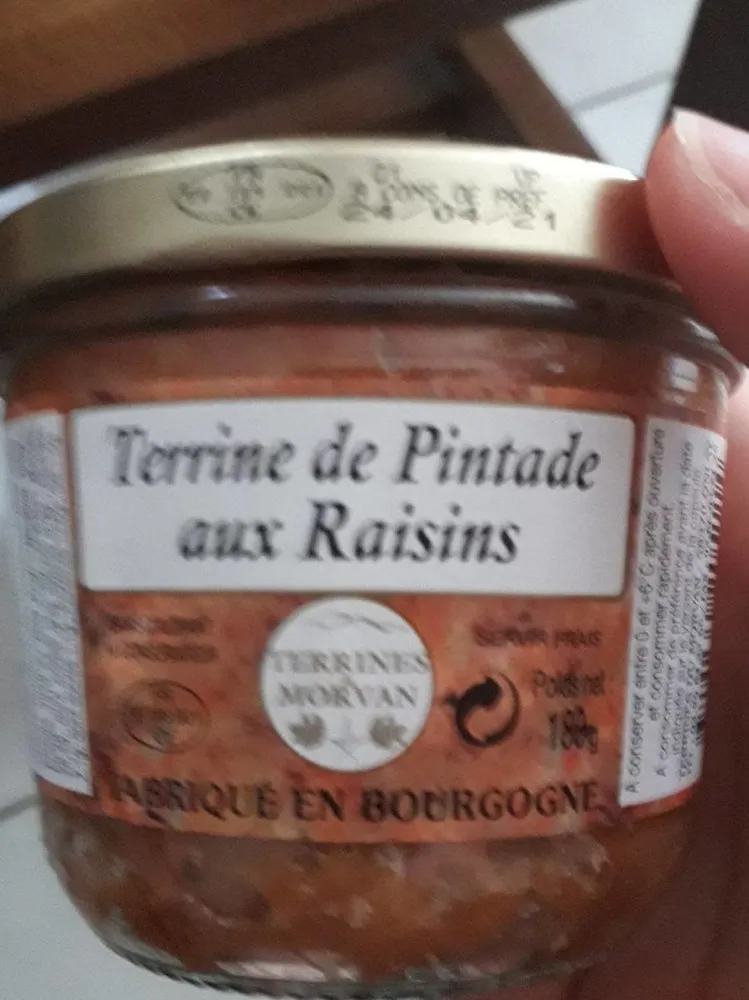 Terrine de pintade aux raisins