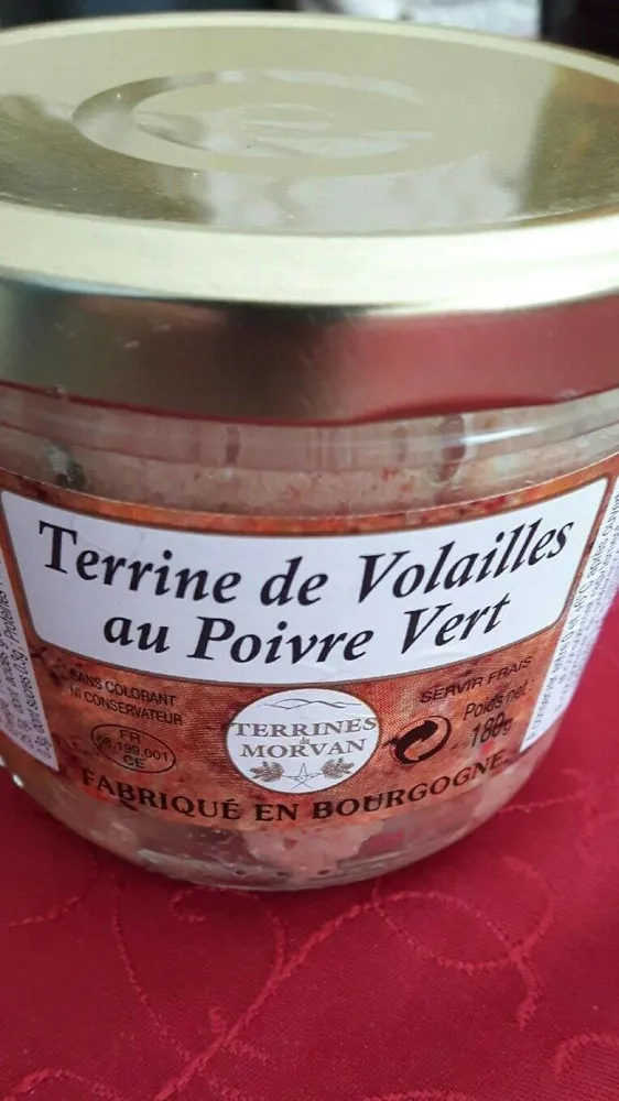 Terrine de volaille au poivre vert
