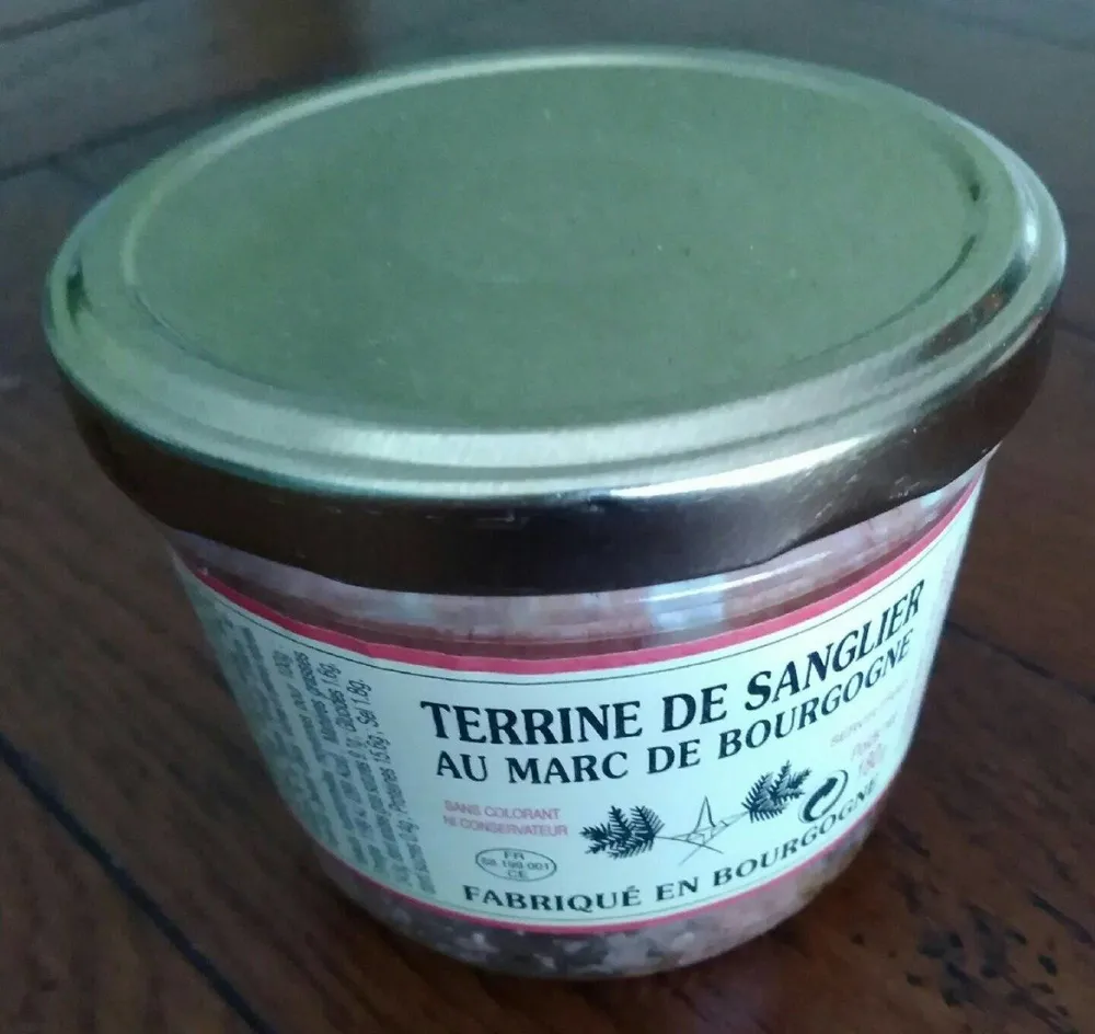 Terrine de sanglier au marc de bourgogne