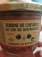 Terrine de chevreuil au vin de Bourgogne
