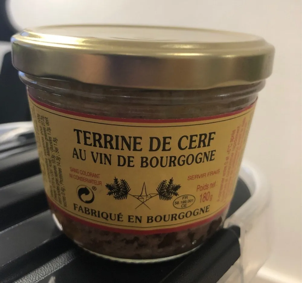 Terrine de cerf au vin de bourgogne