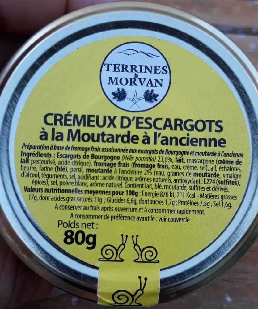 Crémeux d'escargot à la moutarde à l ancienne