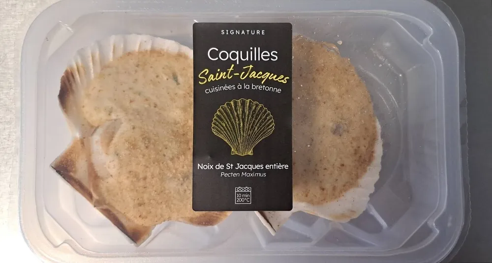 2 coquilles Saint-Jacques (à la bretonne)