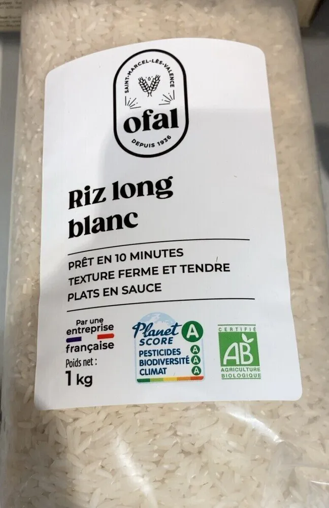 Riz long blanc