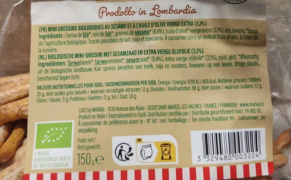 Mini GRISSINI au sésame