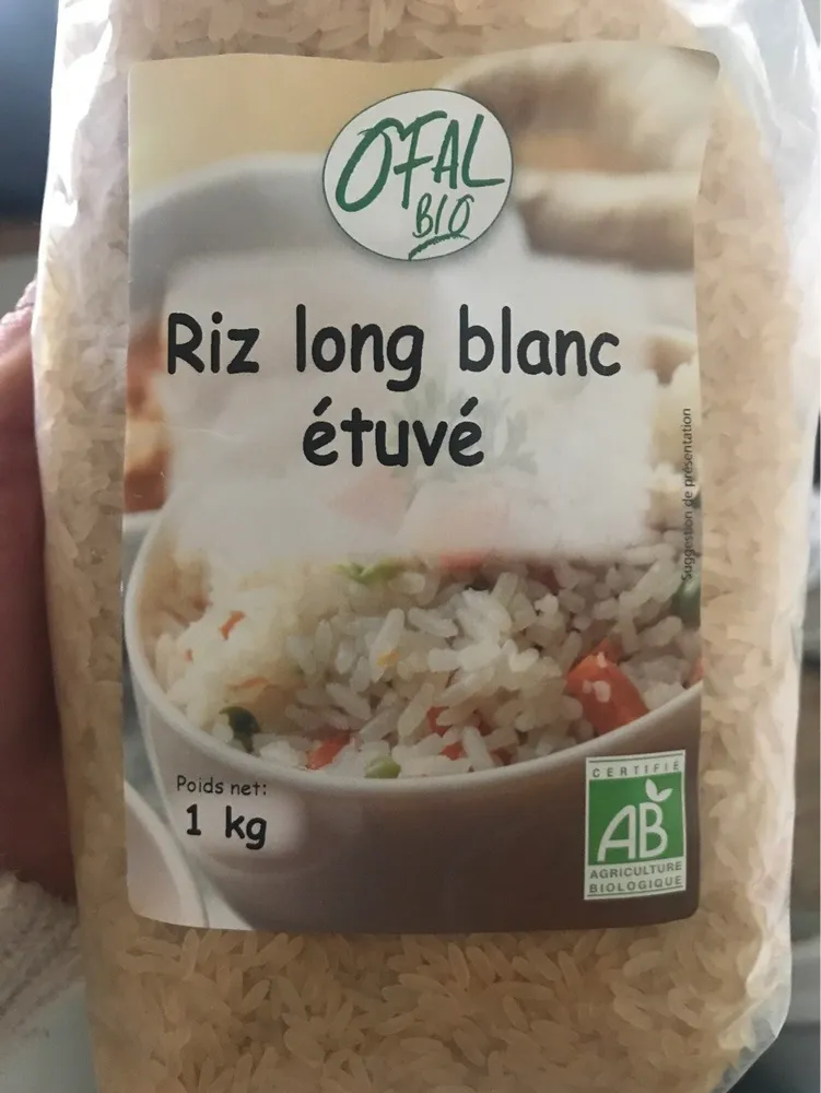 Riz long blanc étuvé