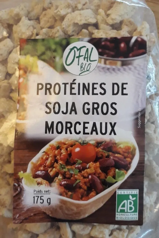 Protéines de soja gros morceaux