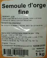 Semoule d'orge fine