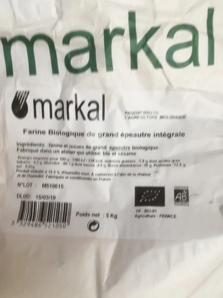 Farine biologique du grand epautre