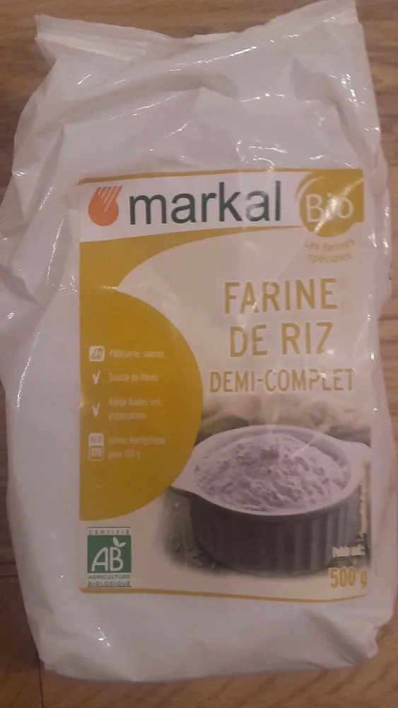 Farine de riz demi complet
