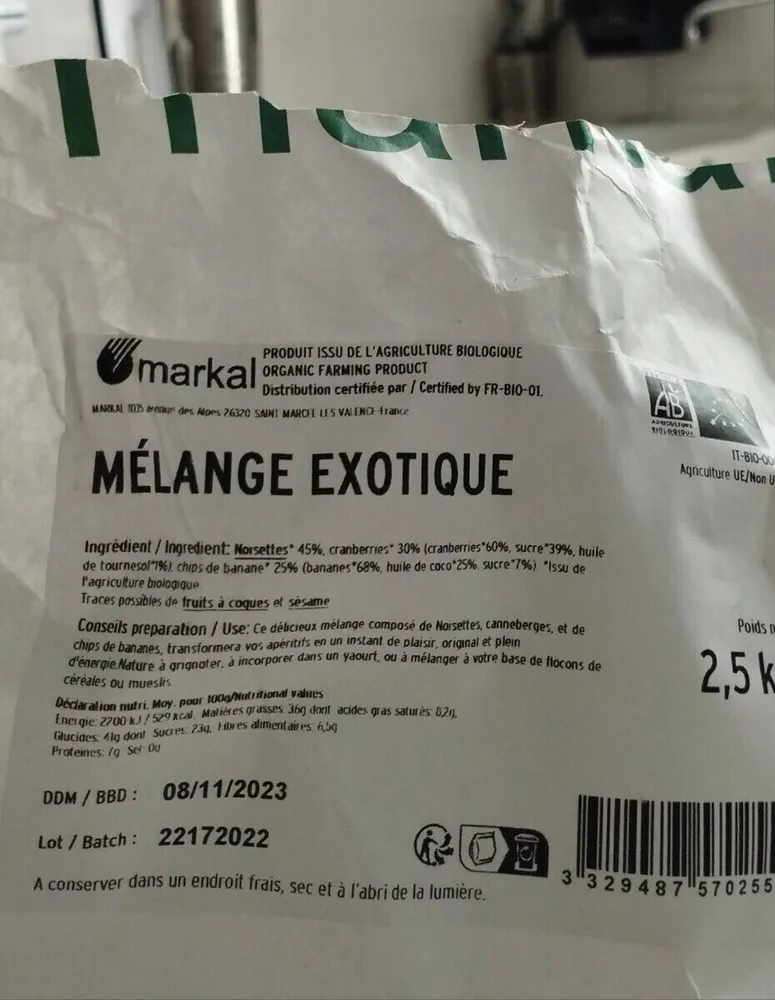 Mélange exotique bio