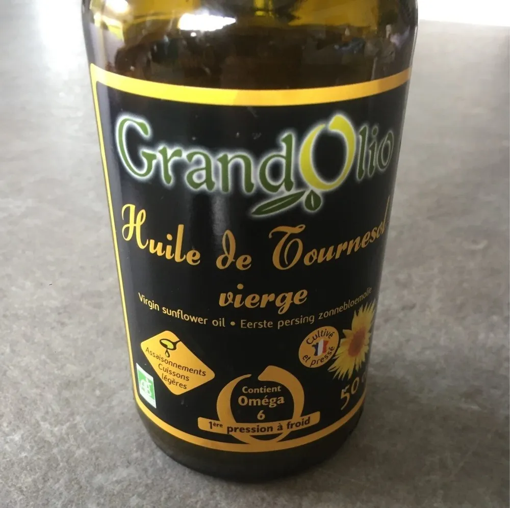 Huile De Tournesol Bio, Vierge - 50CL - Grand Olio