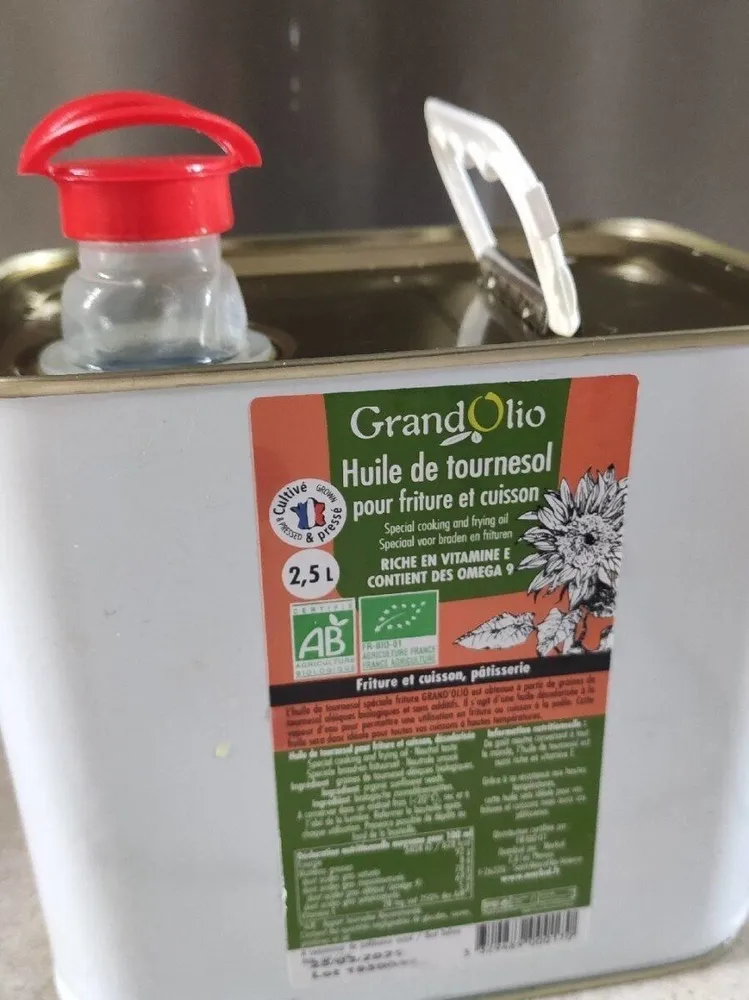 Huile de tournesol pour friture et cuisson