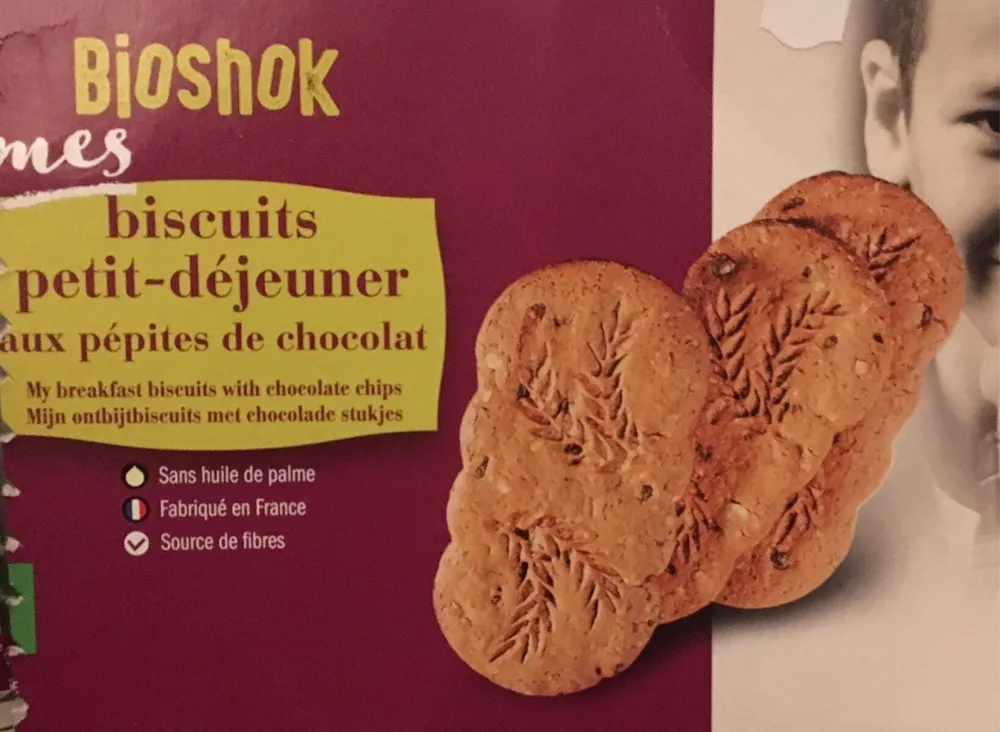 Bioshok mes biscuits petit-déjeuner aux pépites de chocolat