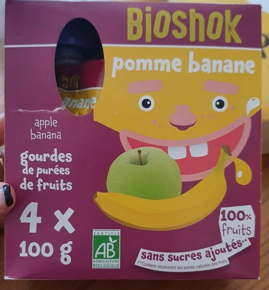 Gourde purée de fruits pomme banane