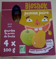 Gourdes de purées de fruits pomme poire