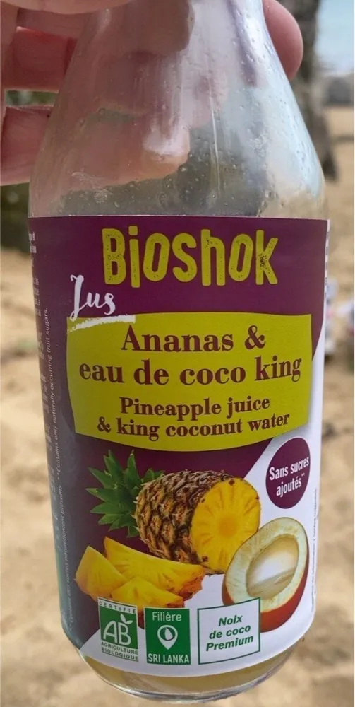 Jus ananas et eau coco