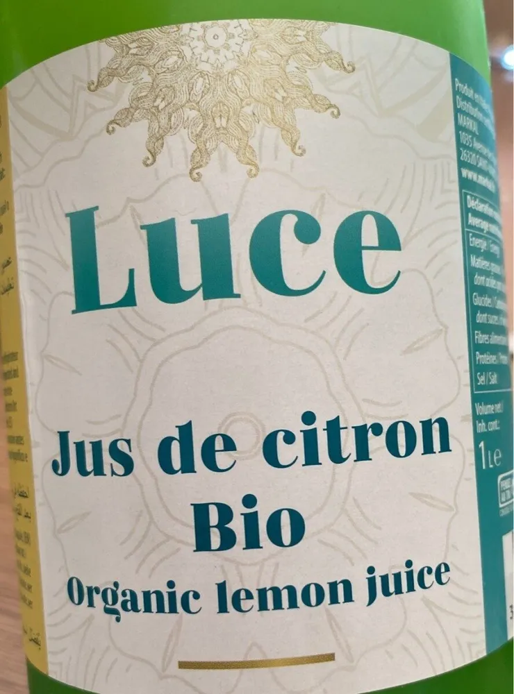 Jus de citron bio
