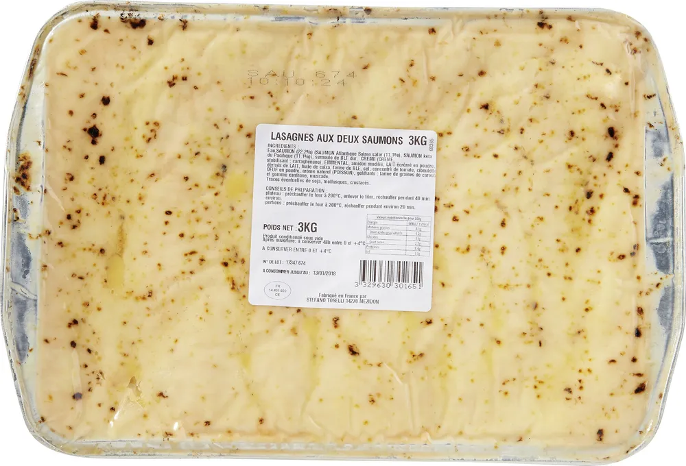 Lasagnes aux deux saumons